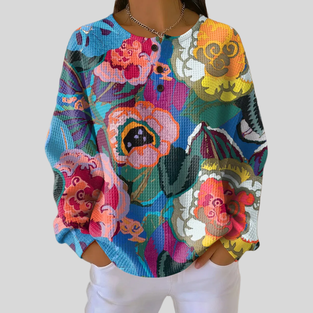 Giustina | Felpa a Fiori Colorati
