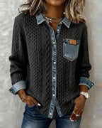 Onorina | Maglia con Dettagli in Denim