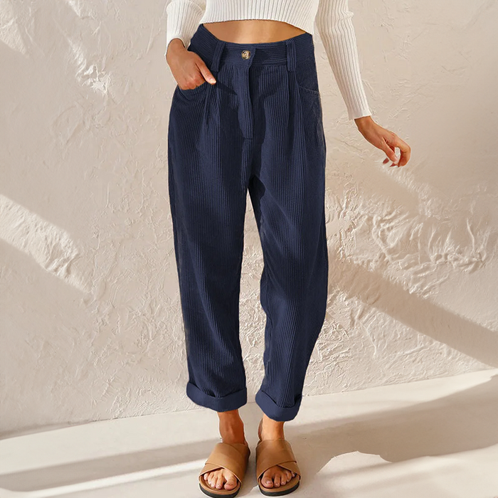 MISTY | COMFORTABLE HIGH-WAIST CORDUROY PANTS