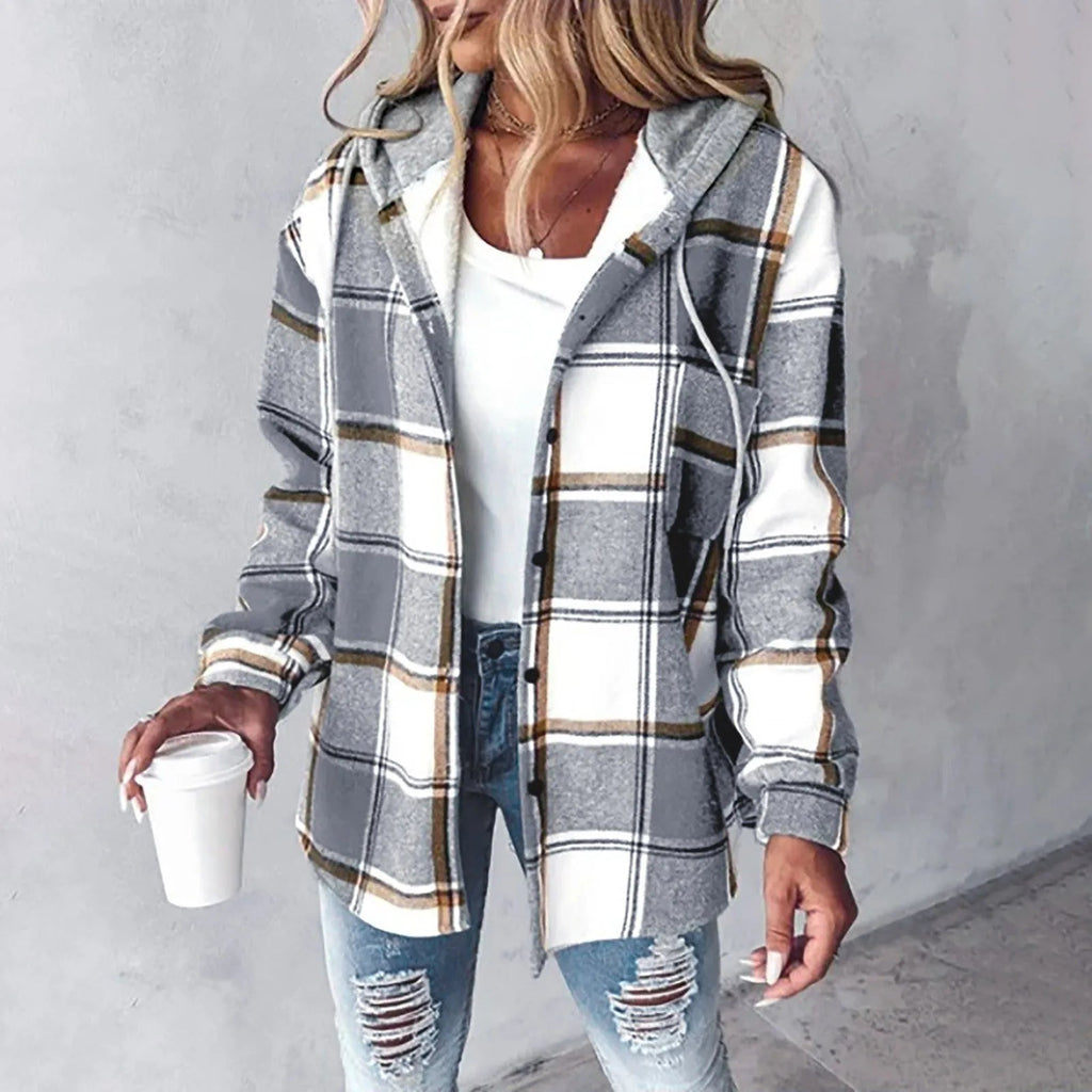 Ubalda | Camicia-Giacca Foderata con Cappuccio