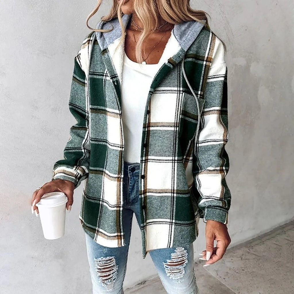 Ubalda | Camicia-Giacca Foderata con Cappuccio