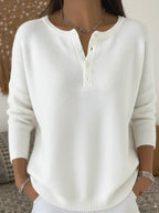 Ernesta | Maglione in Maglia con Bottoni Henley