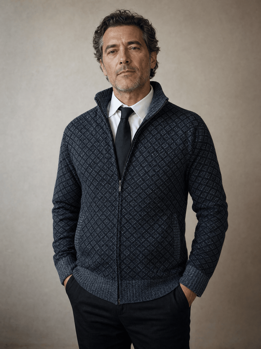 Alvise | Giacca in Maglia con Zip