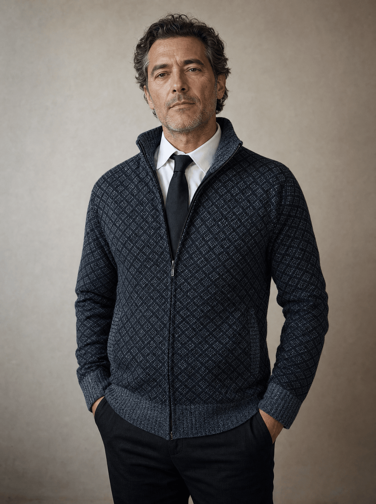 Alvise | Giacca in Maglia con Zip